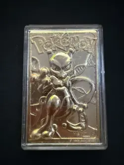 1999 Burger King Limited Edition Pokemon Trading Card 23K Gold Plated Mewtwo - Image 5