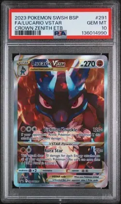 PSA 10 GEM MINT Lucario VSTAR SWSH291 SWSH: Sword & Shield Promo Cards Holo - Image 1