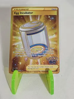 Egg Incubator 087/078 Pokemon GO Gold Secret Rare Pokemon Card - Image 1