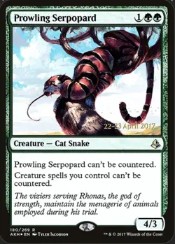 Magic The Gathering, Prowling Serpopard, Prerelease Cards, Foil - Image 1