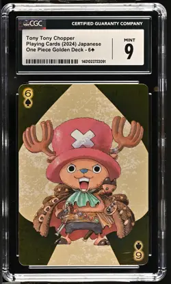 CGC 9 Tony Tony Chopper 6 of spades Playing cards 2024 One Piece Golden Deck - Image 1