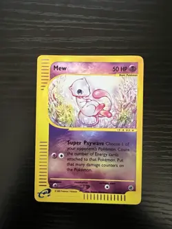 Pokemon Mew TCG Reverse Holo Card Expedition Base Set 055/165 LP Condition - Image 1