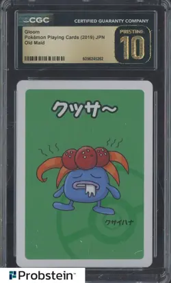 2019 Pokemon Japanese Playing Cards Old Maid Gloom CGC 10 PRISTINE - Image 1