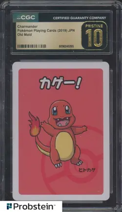 2019 Pokemon Japanese Playing Cards Old Maid Charmander CGC 10 PRISTINE - Image 1