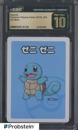 2019 Pokemon Japanese Playing Cards Old Maid Squirtle CGC 10 PRISTINE - Image 1
