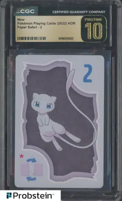 2022 Pokemon Korean Playing Cards Paper Safari #2 Mew CGC 10 PRISTINE - Image 1