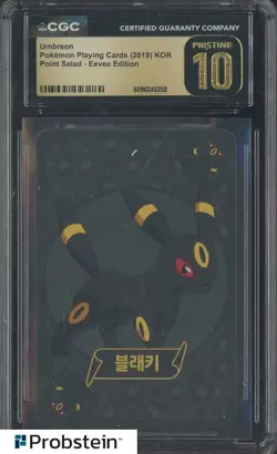 2019 Pokemon Korean Playing Cards Point Salad Eevee Edition Umbreon CGC 10 - Image 1