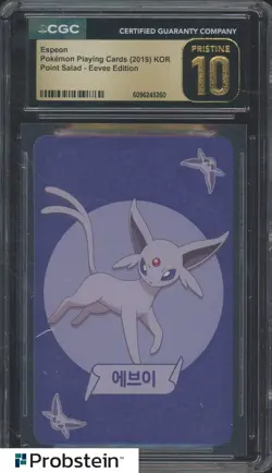 2019 Pokemon Korean Playing Cards Point Salad Eevee Edition Espeon CGC 10 - Image 1