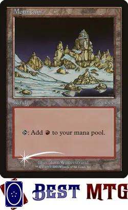 Magic The Gathering MTG Mountain (2001) 5 Foil NM Arena League 2001 - Image 1