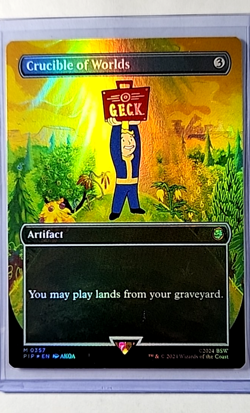 2024 MTG Magic the Gathering PIP Fallout Borderless Foil #357 Crucible of Worlds - Image 1