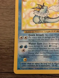 Pokemon TCG Vaporeon Jungle 28/64 Rare Unlimited Stage 1 80 HP Regular English - Image 2