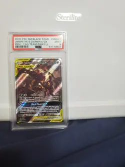 2020 Pokemon SM Black Star Promo #SM241 Umbreon & Darkrai GX PSA 9 - Image 1