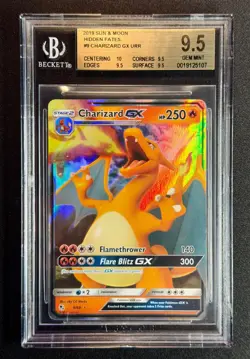 2019 Pokemon SM Hidden Fates Charizard GX #9/68 BGS 9.5 - Image 1