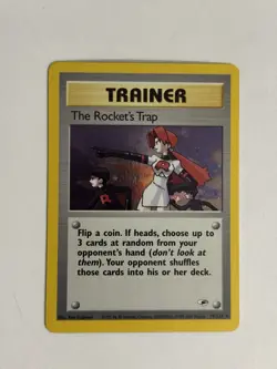 Wizards of the Coast The Rocket's Trap 19/132 Gym Heroes Holo Rare Pokemon TCG - Image 1
