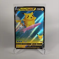 Pokemon TCG Celebrations Surfing Pikachu V 008/025 VMAX 009/025 Holo Lot 2 - Image 2