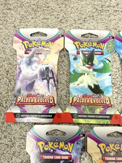 5x Pokemon TCG Paldea Evolved Sleeved Booster Packs - Complete Art Set! - Image 2