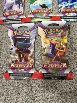 5x Pokemon TCG Paldea Evolved Sleeved Booster Packs - Complete Art Set! - Image 4