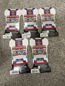 5x Pokemon TCG Paldea Evolved Sleeved Booster Packs - Complete Art Set! - Image 5