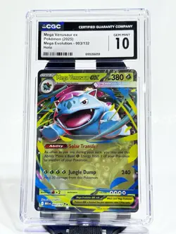 Pokemon Mega Venusaur ex Holo CGC 10 Me01: Mega Evolution 003/132 - Image 1