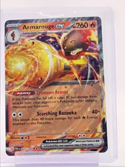 ARMAROUGE EX 2023 POKEMON PARADOX RIFT DOUBLE RARE REVERSE HOLO 027 Q1652 - Image 1