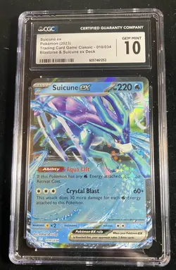 2023 Pokemon Classic Collection Suicune ex Blastoise & Deck #010/034 CGC 10 - Image 3