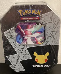 Pokemon TCG 25th Anniversary Celebrations Tin Dark Sylveon V New Factory Sealed - Image 1