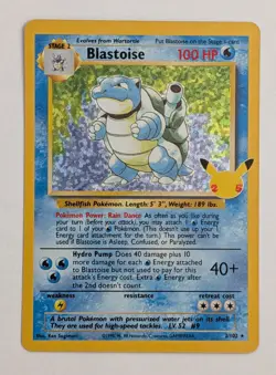 Pokemon TCG Blastoise 2/102 Celebrations Classic Collection Holo Bleed - Image 1