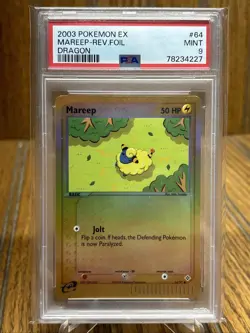 Mareep 64/97 Dragon Reverse Holo PSA 9 Pokemon 2003 - Image 1
