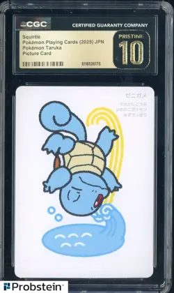 2025 Pokemon JPN Taruka Playing Cards Picture Card Squirtle CGC 10 PRISTINE - Image 1