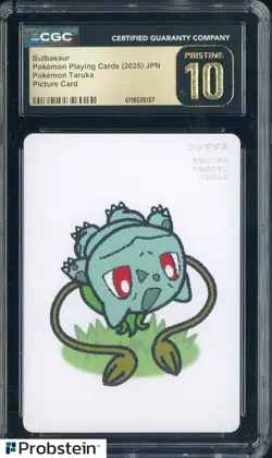 2025 Pokemon JPN Taruka Playing Cards Picture Card Bulbasaur CGC 10 PRISTINE - Image 1