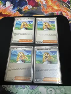 Lillie's Determination 119/132 Reverse Holo X2 + Uncommon X2 Pokemon Mega Evo - Image 1