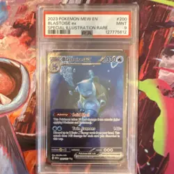 2023 Pokemon Blastoise ex 200/165 Special Illustration Rare Holo PSA 9 - Image 1