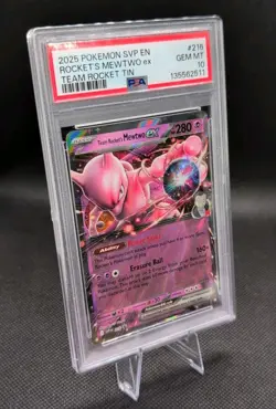 2025 Pokemon SV Promo #216 Team Rocket's Mewtwo Ex PSA 10 - Image 3