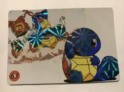 1996 Japan Pokemon Vending Machine Holo Sticker Nidoking Squirtle #63 Rare - Image 2