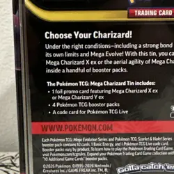 Pokemon Mega Charizard Y ex Tin 4 Booster Packs English Mega Evolution Series - Image 3