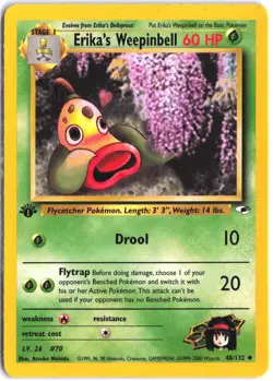 Erika's Weepinbell 48/132 Uncommon Gym Heroes Pokemon 1st Edition - Image 1
