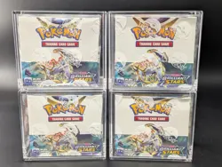 Lot (4) Pokemon SWSH09 Brilliant Stars English Booster Boxes Sealed w/ Acrylic - Image 1