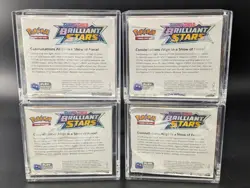 Lot (4) Pokemon SWSH09 Brilliant Stars English Booster Boxes Sealed w/ Acrylic - Image 2