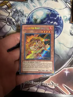 (AY) Yu-Gi-Oh Gladiator Beast Laquari LCGX-EN238 Secret Rare 1st Edition LP - Image 2
