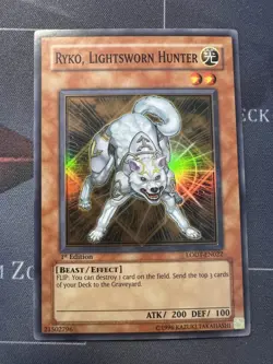 Ryko, Lightsworn Hunter LODT-EN022 Super Rare 1st Edition NM/LP Edison Yugioh - Image 1