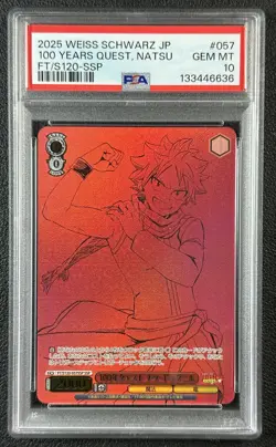 PSA 10 2025 WEISS SCHWARZ JP #057 100 YEARS QUEST NATSU FT S120 SSP GEM 6636 - Image 1