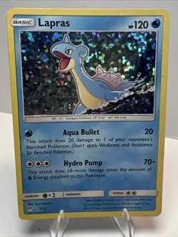 DAMAGED Lapras 5/12 McDonald's Promos 2019 AUTHENTIC Pokemon Card - Image 1