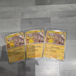 Pikachu At The Museum Pokemon Card Oversize SEALED in hand promo x 3 - Image 1