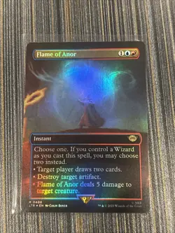 MTG Magic The Gathering Flame of Anor Borderless Rare FOIL Awesome Card! - Image 1