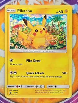 🔥Pikachu #4/12 Confetti Holo McDonald's Promo 2018 Pokemon TCG RARE Card👍📈 - Image 1