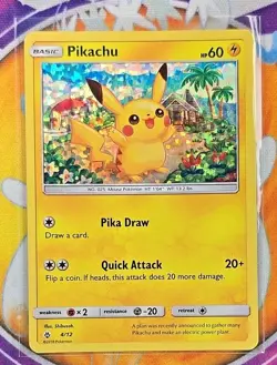 🔥Pikachu #4/12 Confetti Holo McDonald's Promo 2018 Pokemon TCG RARE Card👍📈 - Image 3