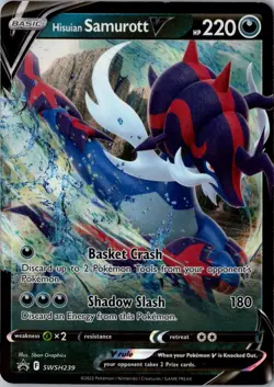 Hisuian Samurott V - Holo Promo SWSH: Sword & Shield Promo Cards SWSH239 NM - Image 1