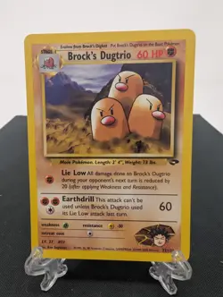 Brock's Dugtrio 22/132 Gym Challenge Rare Pokemon Card - Image 1