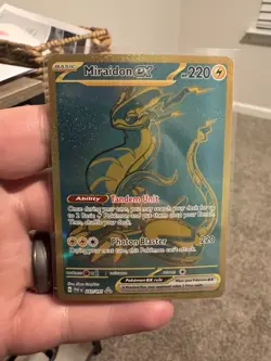 Pokemon TCG Miraidon EX Card SV Paldean Fates, Gold Hyper Rare, Card 243/091 - Image 1