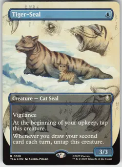 MTG Tiger Seal Borderless Foil NM Avatar: The Last Airbender Magic 318 - Image 1